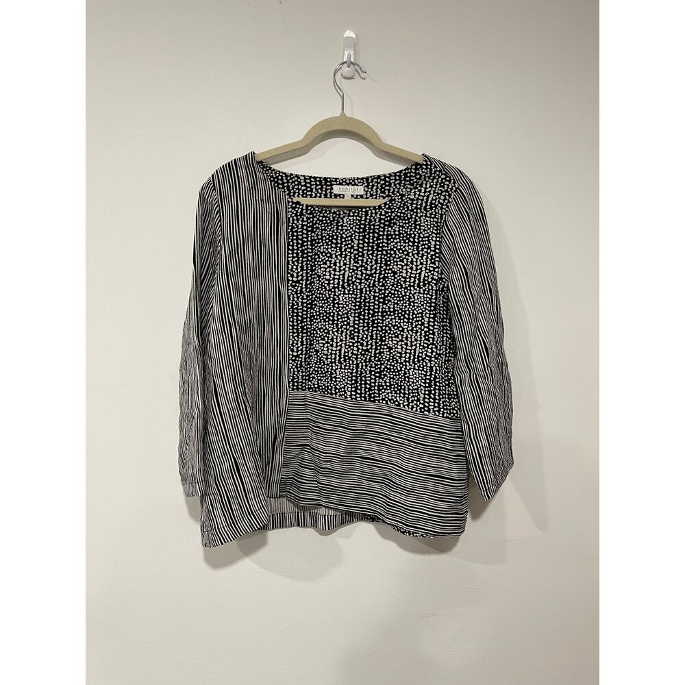Habitat Clothes to Live Abstract Patchwork Blouse Size Small Lagenlook